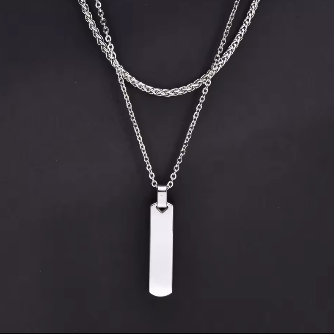 Men Vertical Layer Necklace
