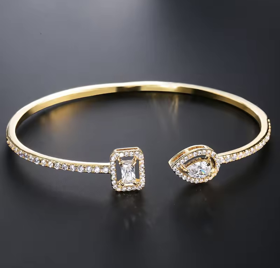 Gold Geometric Cuff Bracelet
